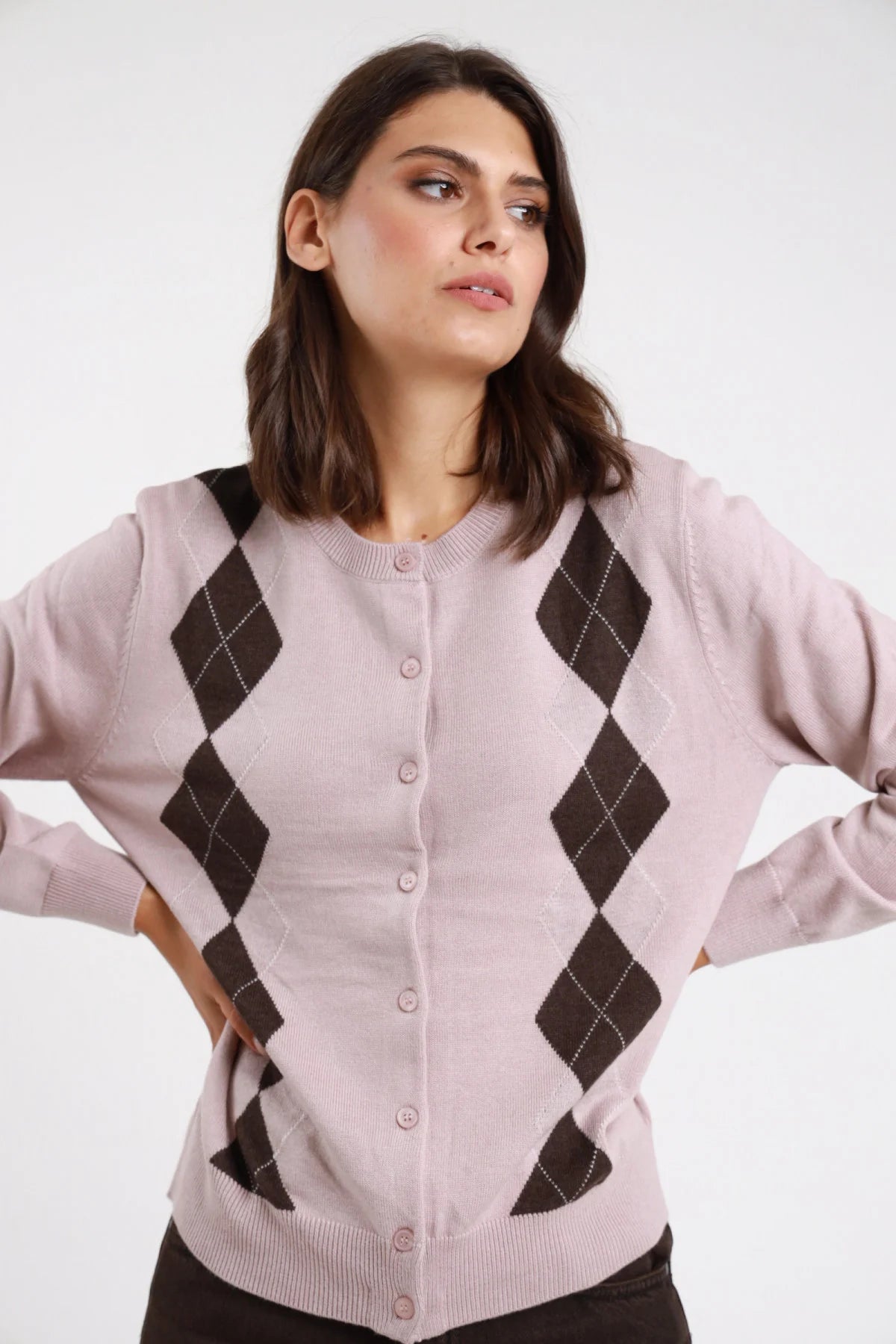 AI26 Susy Mix Cardigan M257 Rosa
