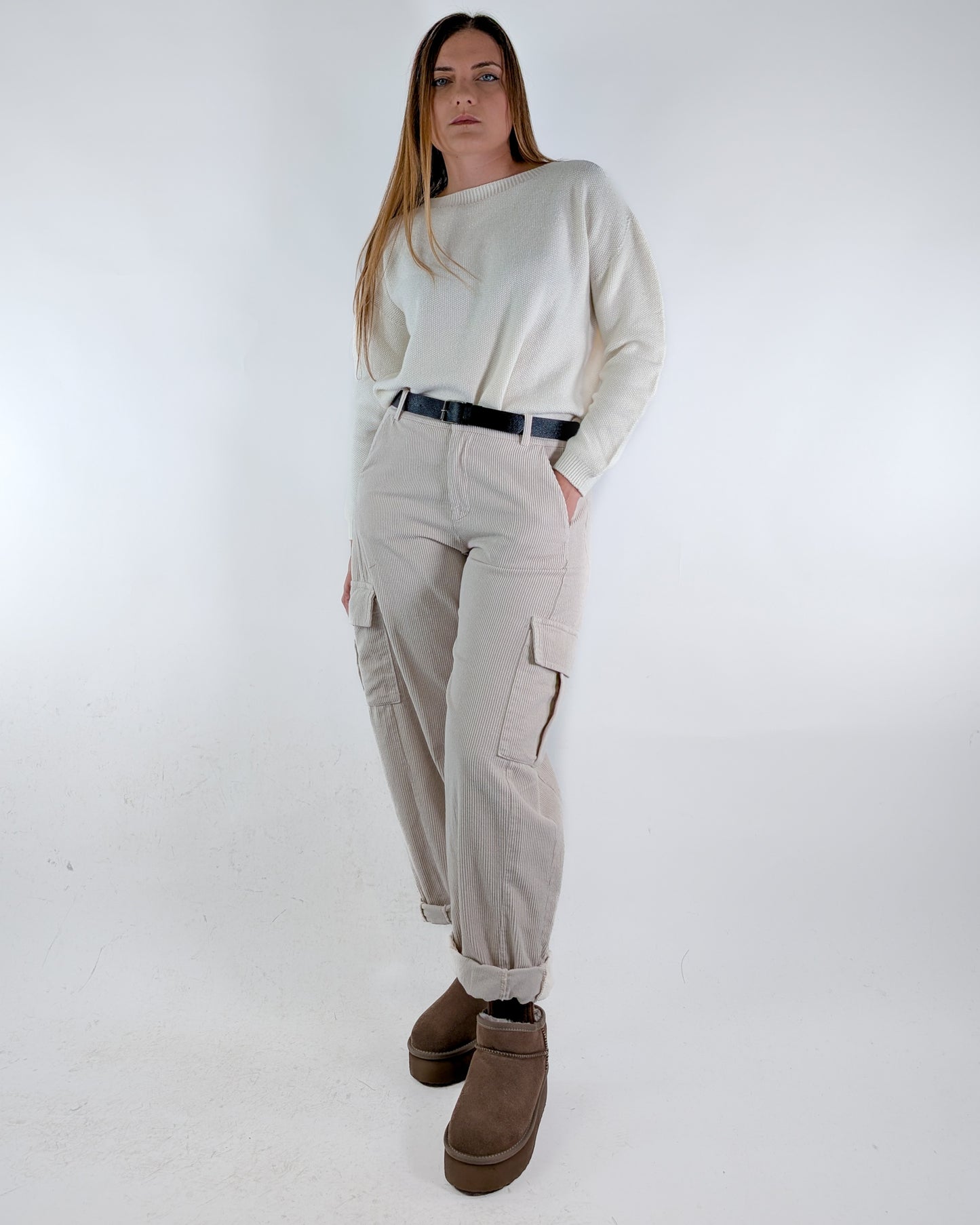 AI25 Susy Mix Pantalone 59423P Avorio