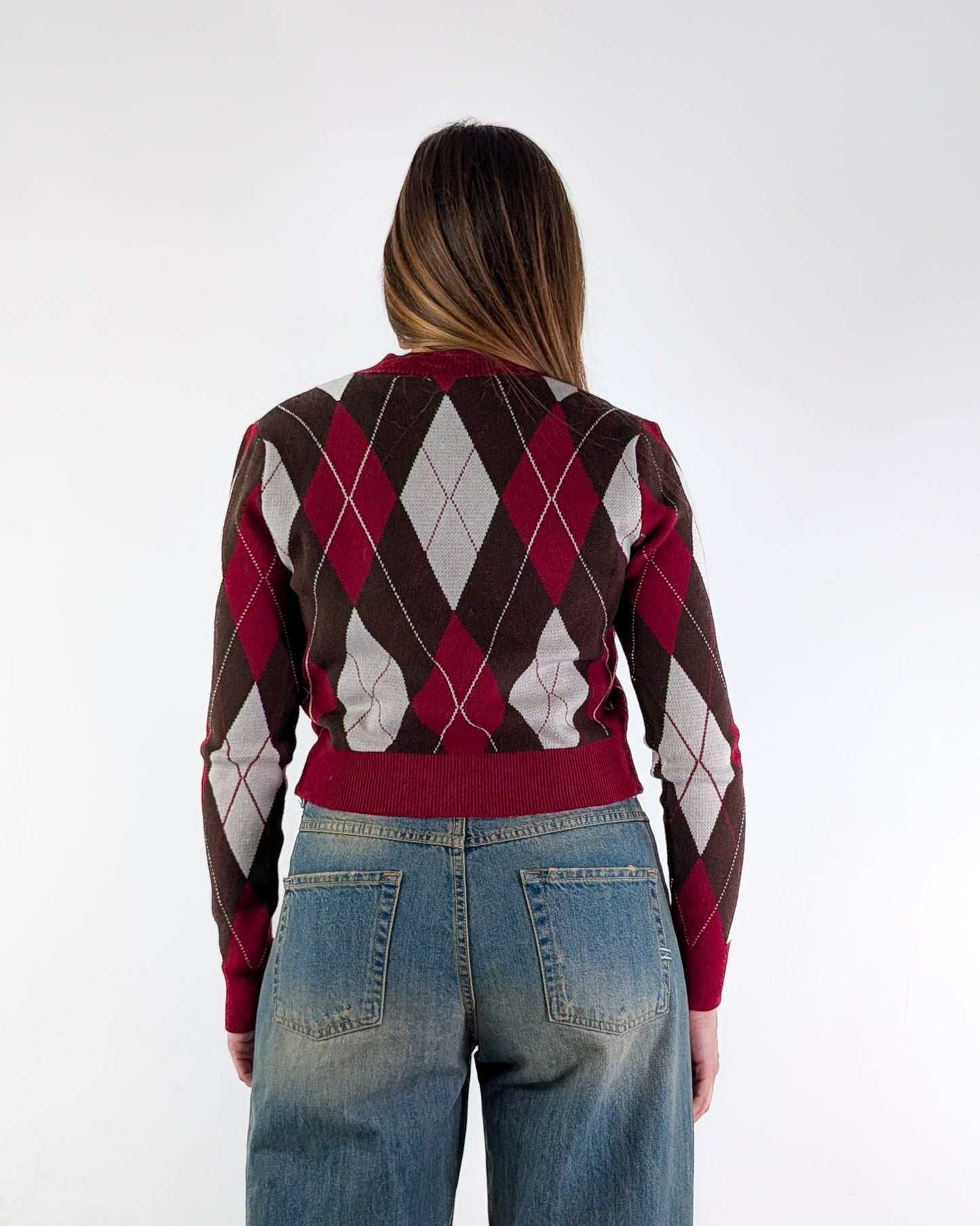 AI25 Susy Mix Cardigan 25678 Bordeaux