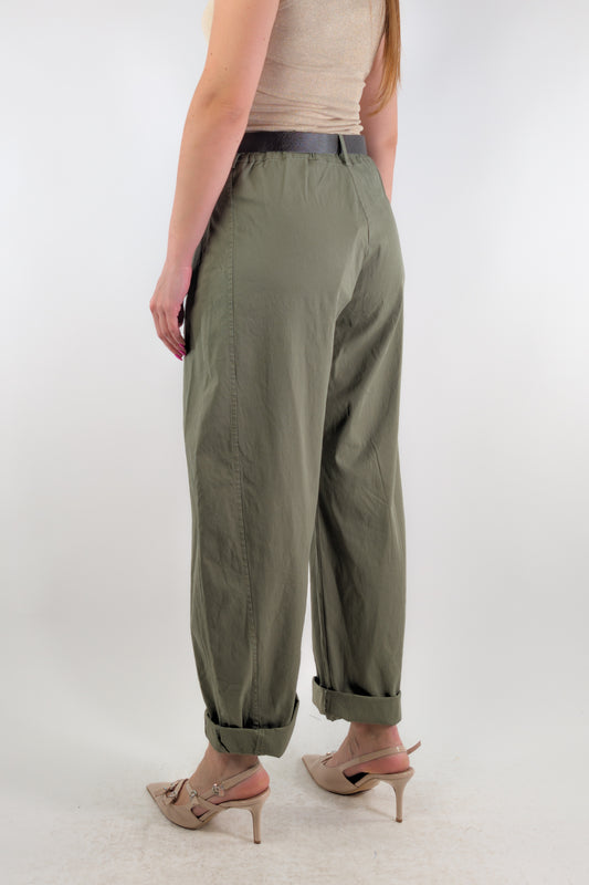 PE26 Susy Mix Pantalone 58300GL Verde Militare