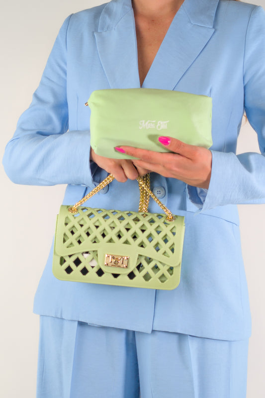 PE26 Marc Ellis Borsa FLAT BASKET SOFT GREEN / LIGHT GOLD
