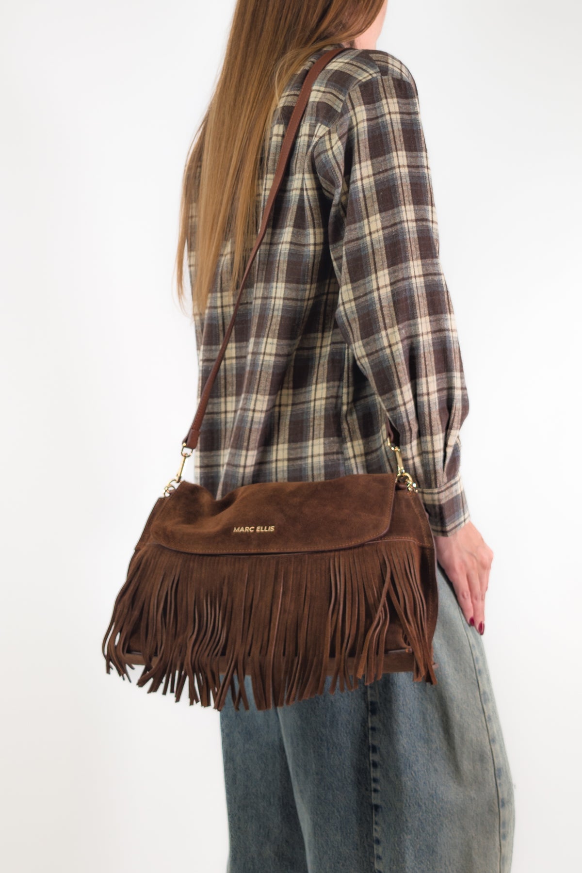 Marc Ellis Borsa DAKOTA L CM DARK TAN / GOLD