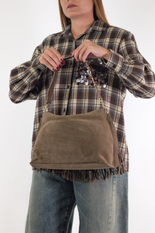 Marc Ellis Borsa DAKOTA L CM DARK TAUPE / GOLD