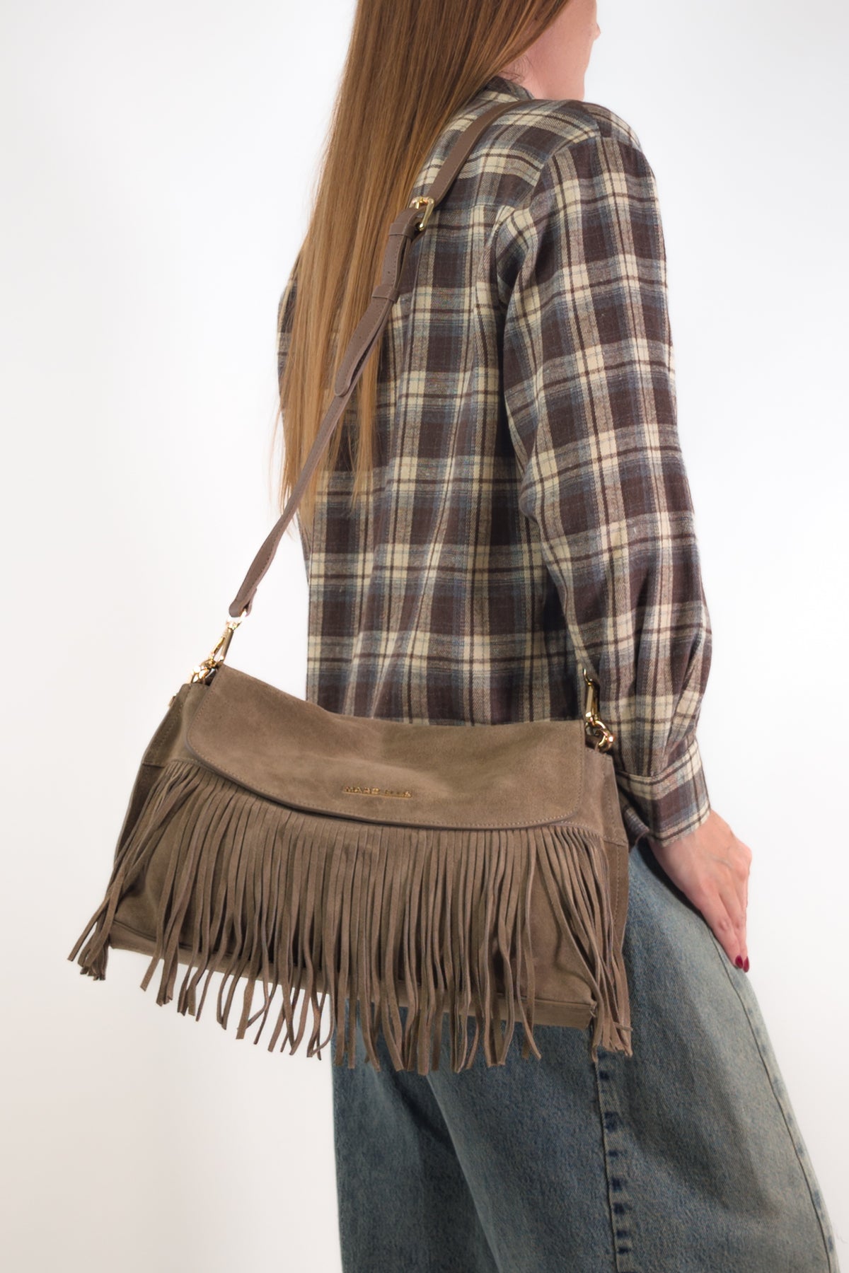 Marc Ellis Borsa DAKOTA L CM DARK TAUPE / GOLD