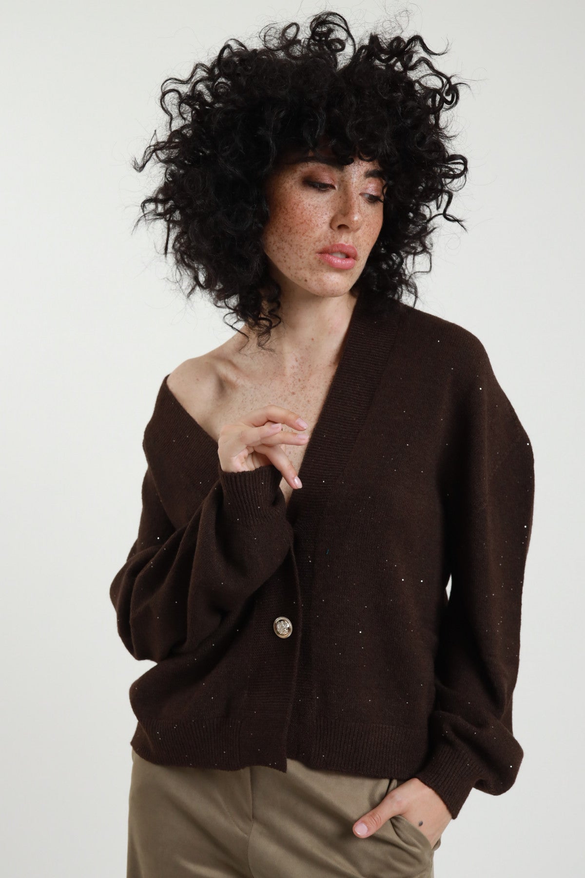 AI25 Susy Mix Cardigan 78185 Caffè