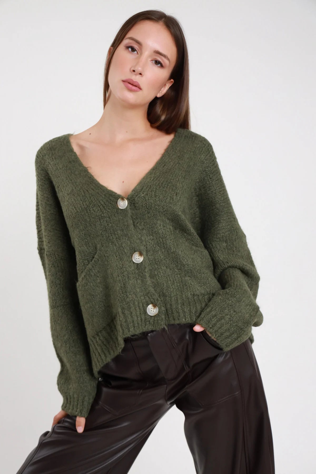 AI26 Susy Mix Cardigan M212 Militare