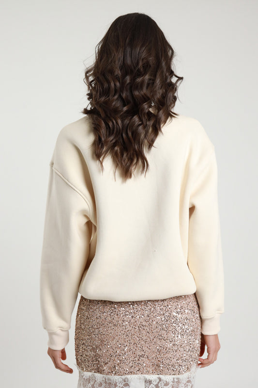 AI25 Susy Mix Felpa SH003179 Crema