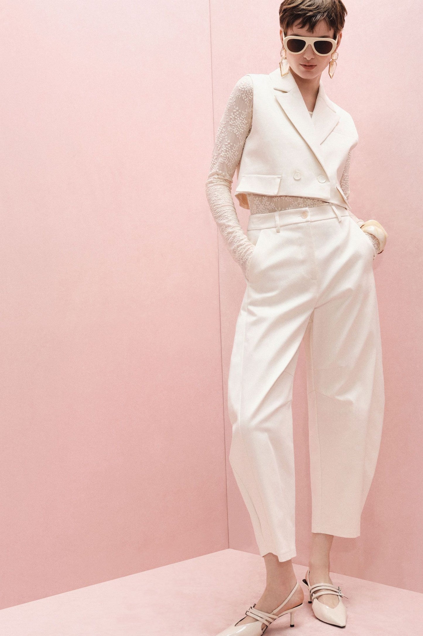 PE26 Imperial Pantalone P5T5LAS Panna