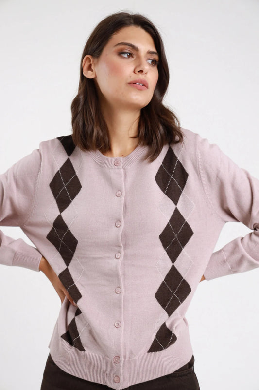 AI26 Susy Mix Cardigan M257 Rosa