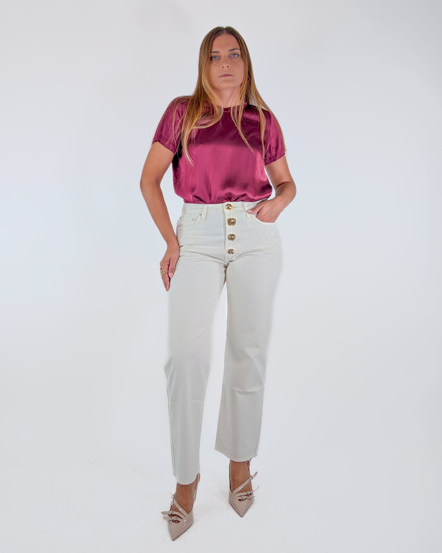 AI25 Vicolo Jeans DF5056 Denim Bianco