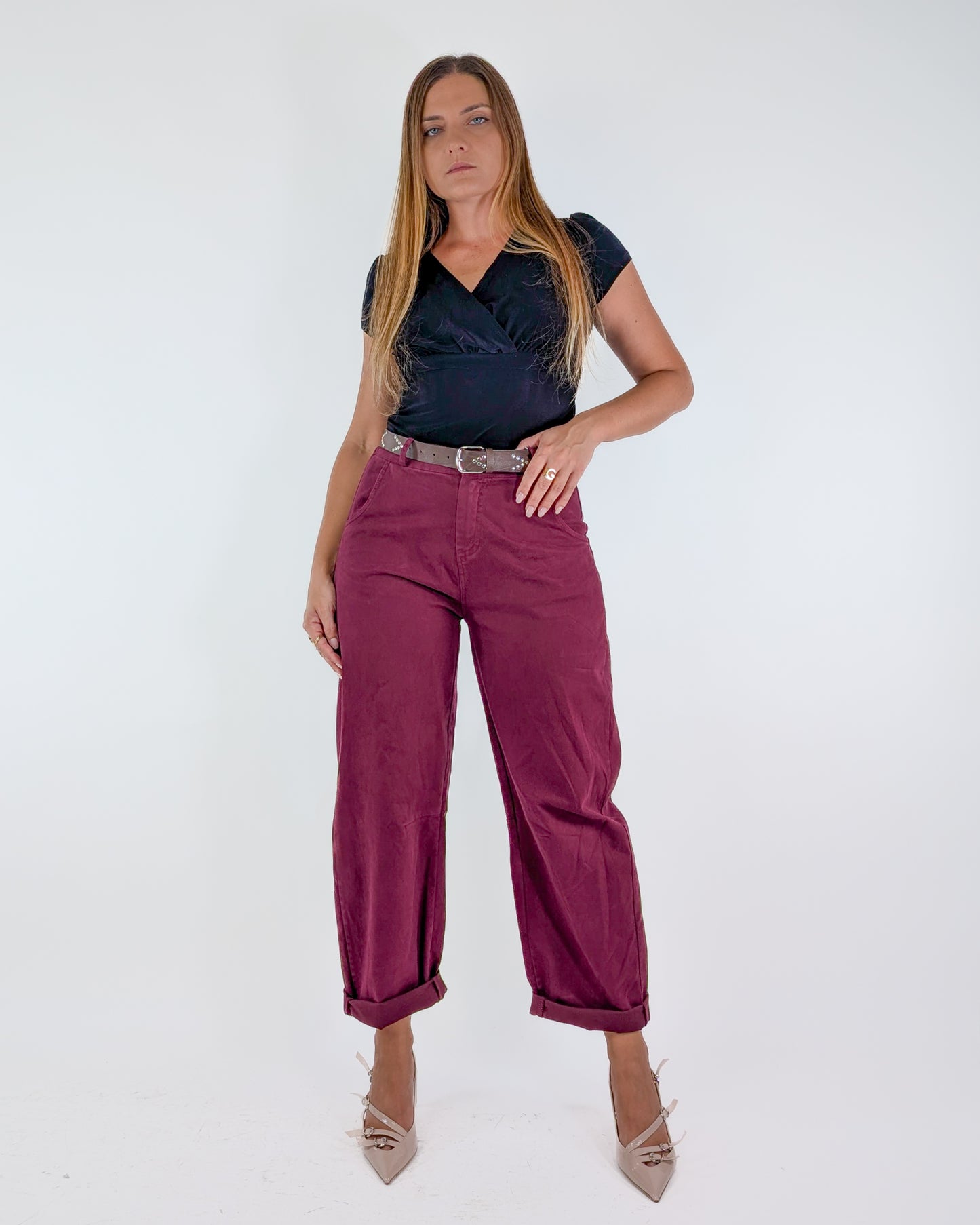AI25 Tensione In Pantalone PA5272 Bordeaux