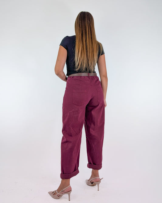 AI25 Tensione In Pantalone PA5272 Bordeaux