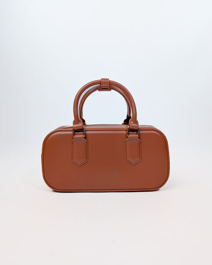 AI25 Marc Ellis Borsa FLAT STICH _25 Dark Cuoio/Light Gold