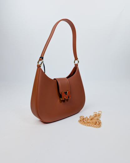 AI25 Marc Ellis Borsa FLAT NEW YORK _25 DARK CUOIO / LIGHT GOLD