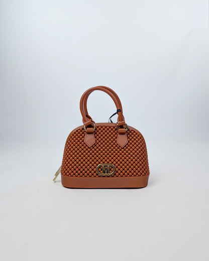AI25 Marc Ellis Borsa FLAT XS BALL _25 Dark Cuoio/Light Gold