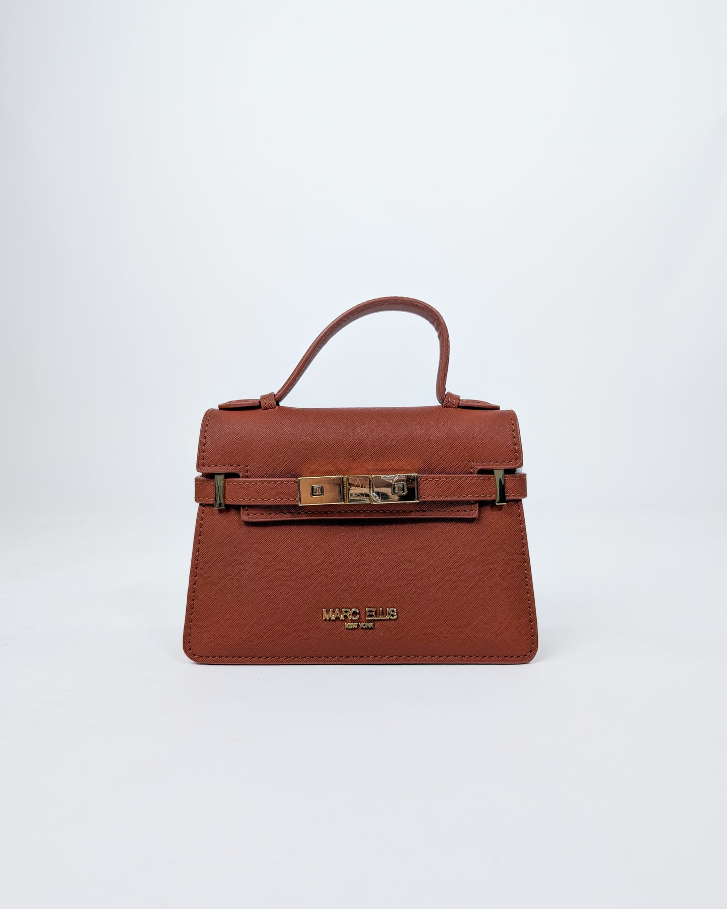 AI25 Marc Ellis Borsa AROUND S 26 DARK CUOIO / LIGHT GOLD