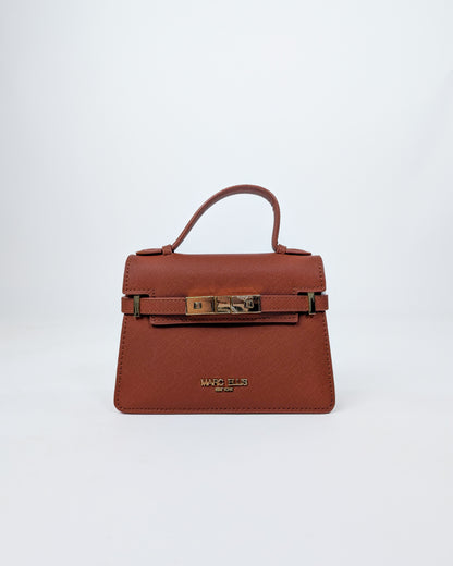 AI25 Marc Ellis Borsa AROUND S 26 DARK CUOIO / LIGHT GOLD