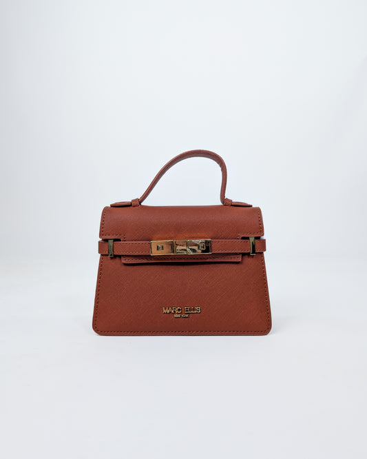 AI25 Marc Ellis Borsa AROUND S 26 DARK CUOIO / LIGHT GOLD
