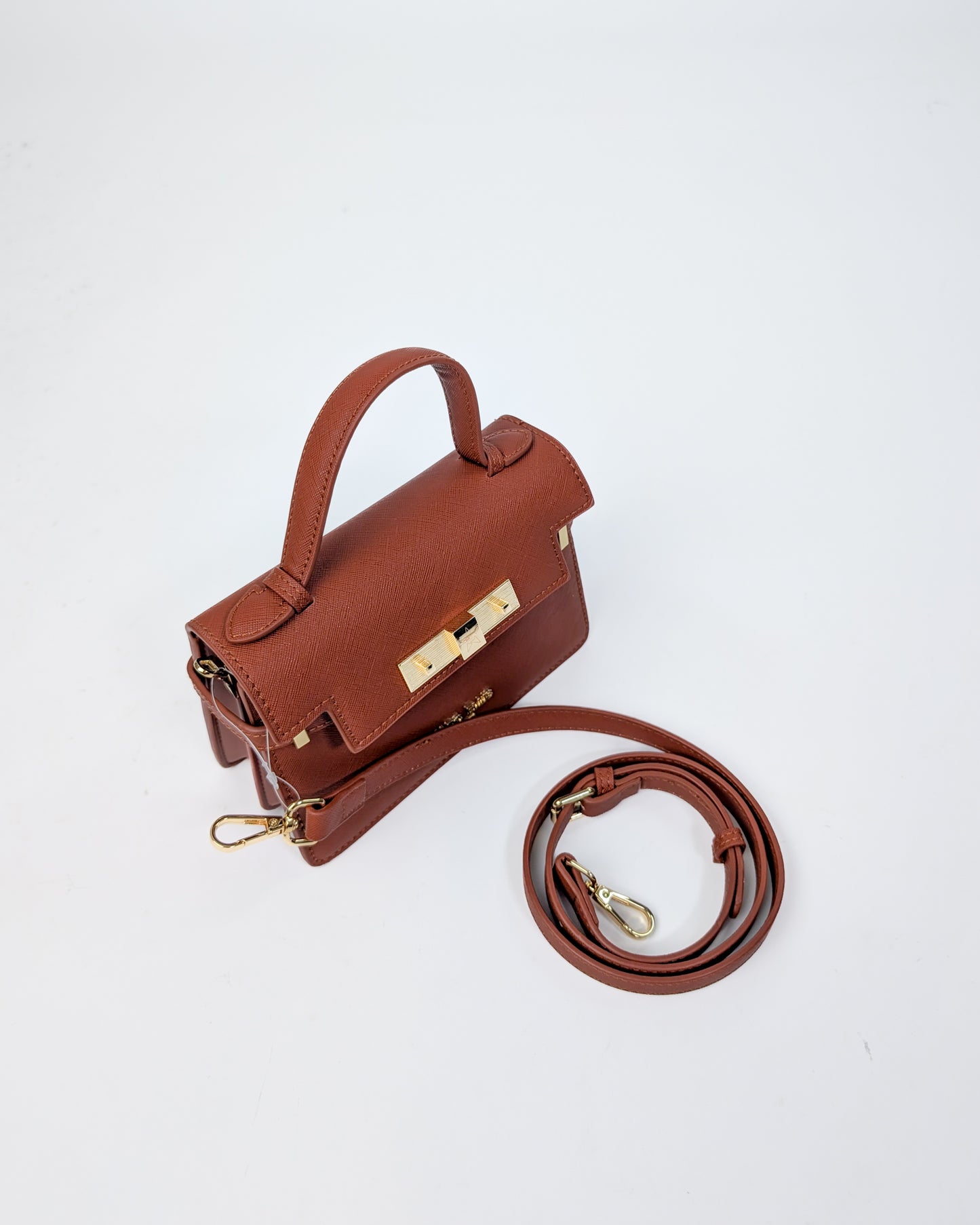 AI25 Marc Ellis Borsa AROUND S 26 DARK CUOIO / LIGHT GOLD