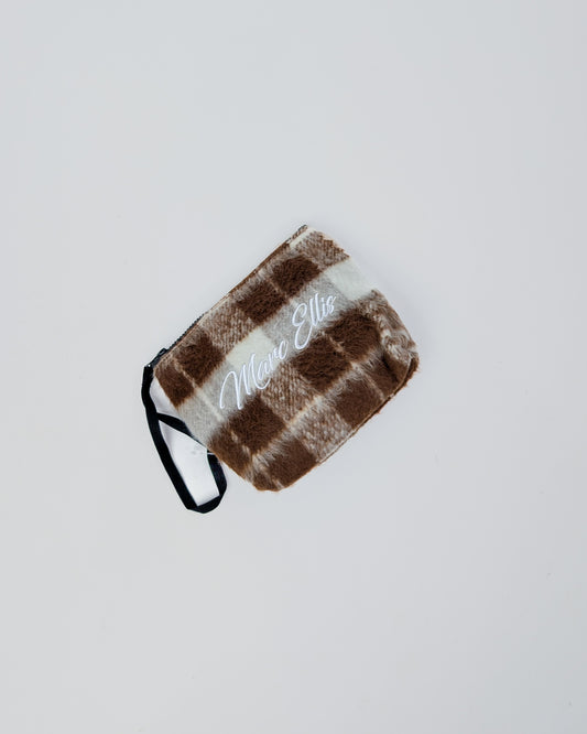 AI25 Marc Ellis Pochette BUBY CHECK CLUTCH Cocoa