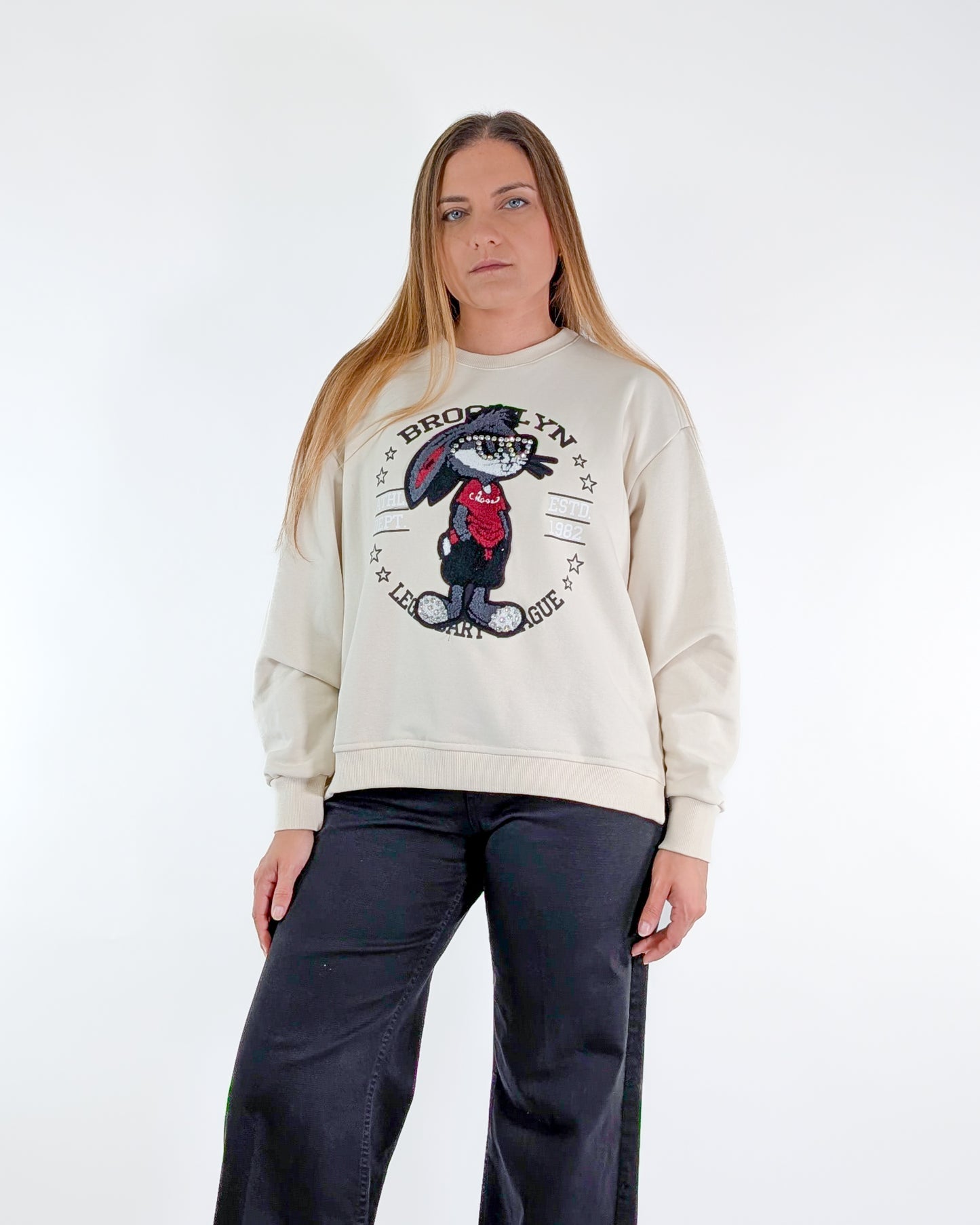 AI25 Susy Mix Felpa SH002739 Crema