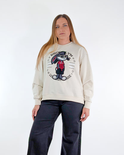 AI25 Susy Mix Felpa SH002739 Crema