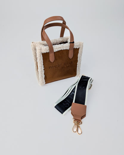 AI25 Marc Ellis Borsa BUBY SUEDE S Dark Cuoio