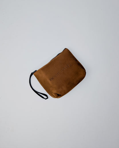 AI25 Marc Ellis Pochette BUBY SUEDE CLUTCH Dark Cuoio
