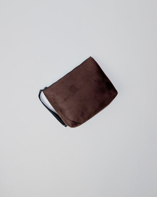 AI25 Marc Ellis Pochette BUBY SUEDE CLUTCH Cocoa