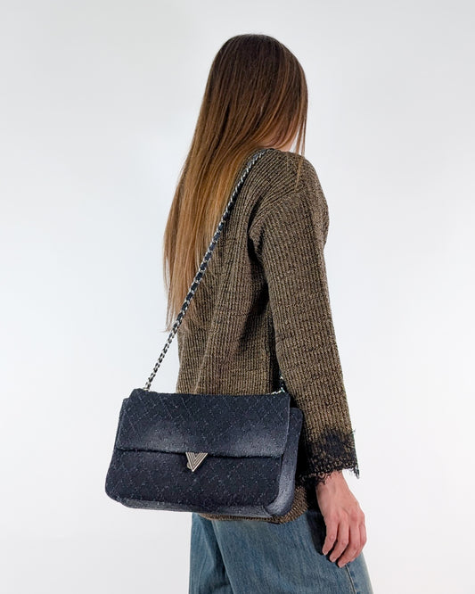 AI25 Vicolo Borsa XF0038 Denim Nero