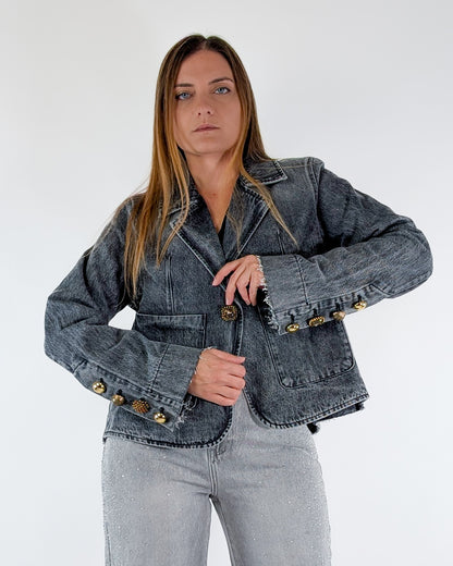 AI25 Vicolo Giacca DF5044 Denim Nero