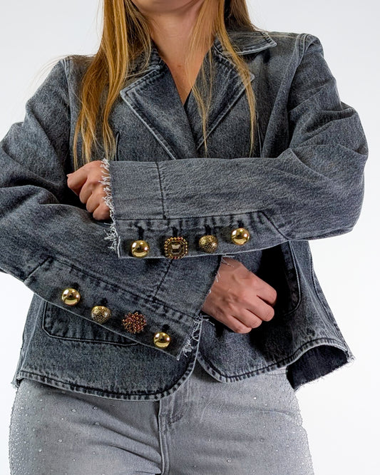 AI25 Vicolo Giacca DF5044 Denim Nero