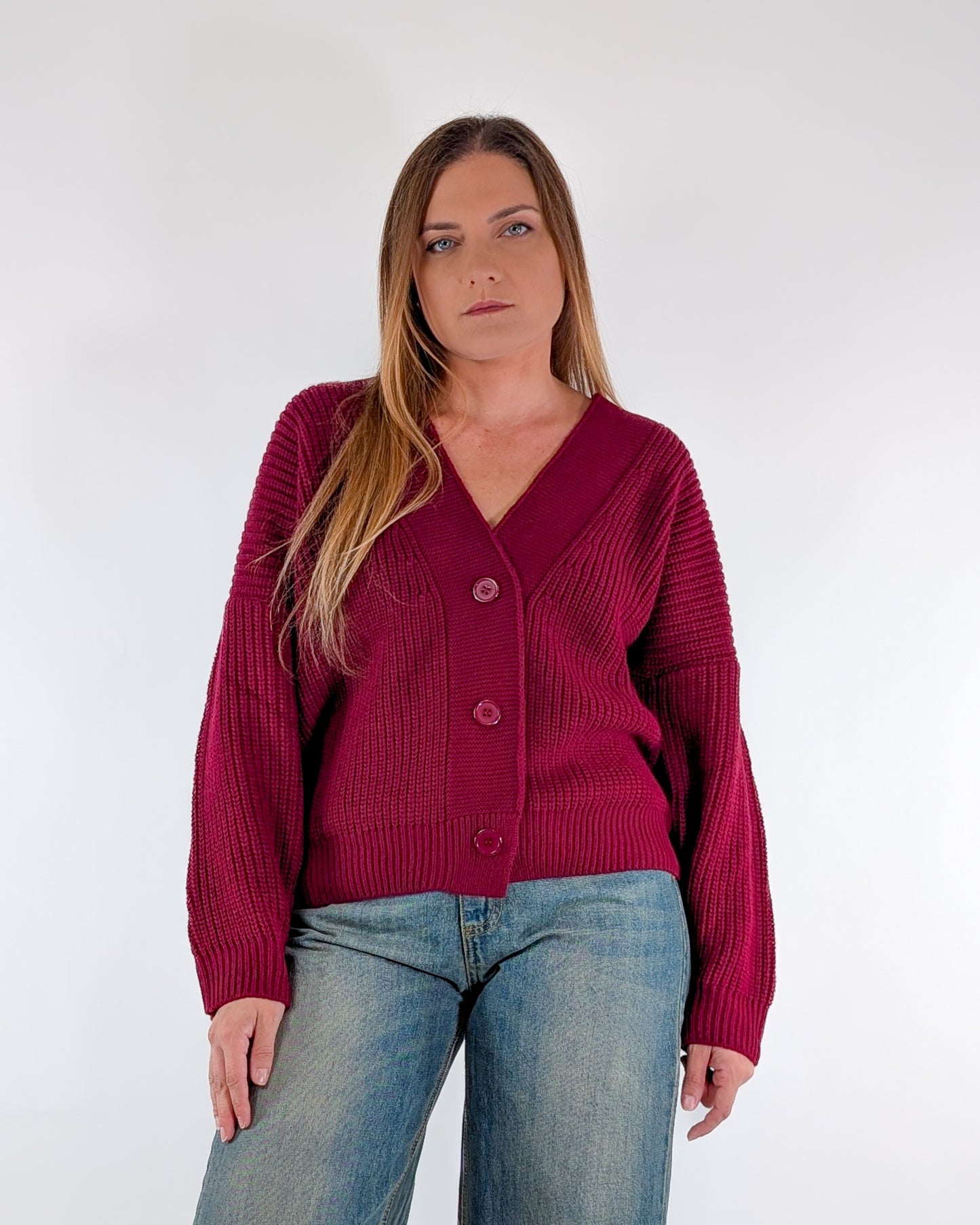 AI25 Susy Mix Cardigan M792079 Bordeaux