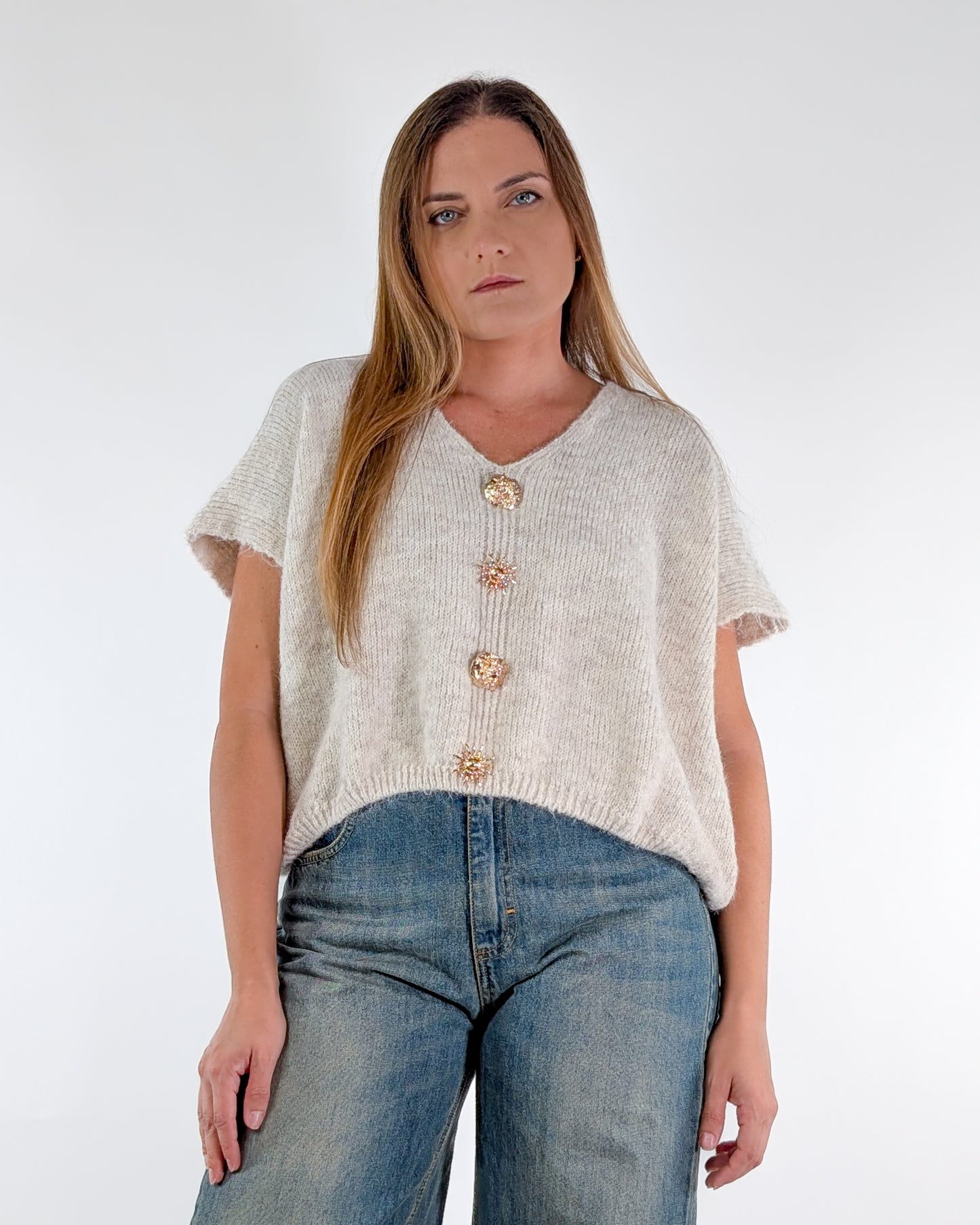 AI25 Susy Mix Cardigan 25672 Beige