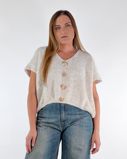 AI25 Susy Mix Cardigan 25672 Beige