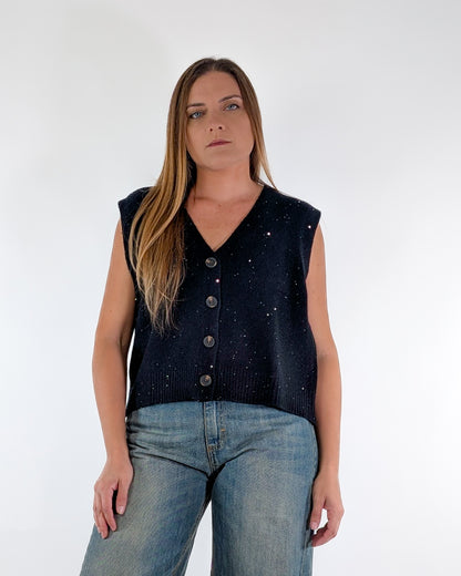 AI25 Susy Mix Gilet 25136 Nero