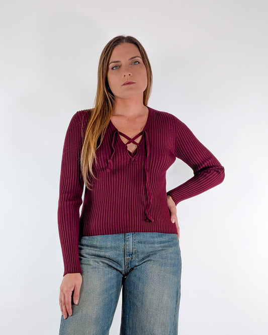 AI25 Tensione In Maglia W5HMJ55A418 Burgundy