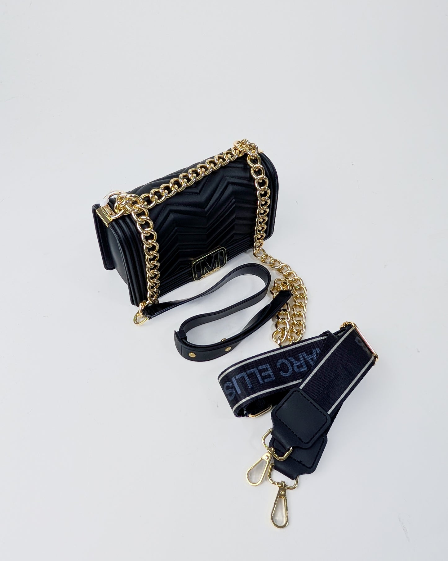 AI25 Marc Ellis Borsa FLAT WAVE S_25 BLACK / LIGHT GOLD