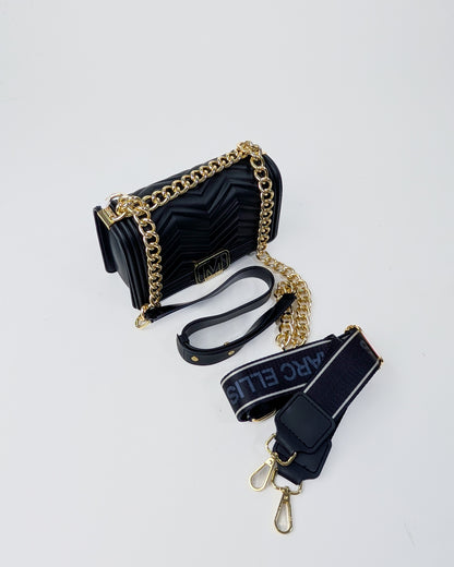 AI25 Marc Ellis Borsa FLAT WAVE S_25 BLACK / LIGHT GOLD