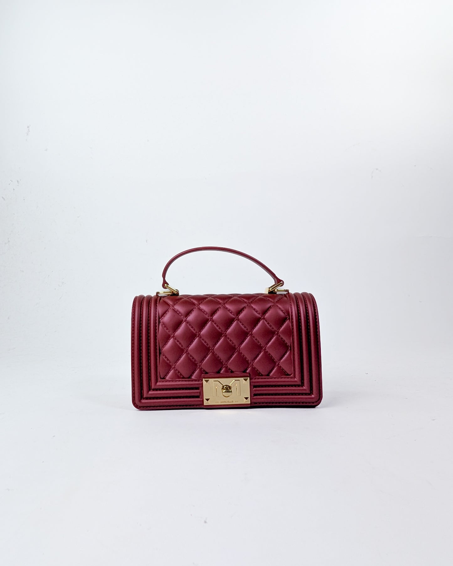 AI25 Marc Ellis Borsa FLAT SQUARE S RED DAHLIA / LIGHT GOLD
