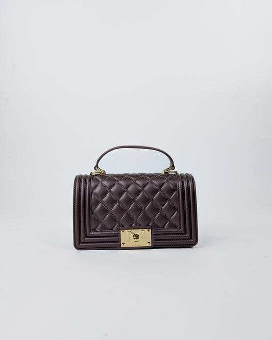 AI25 Marc Ellis Borsa FLAT SQUARE S COCOA / LIGHT GOLD