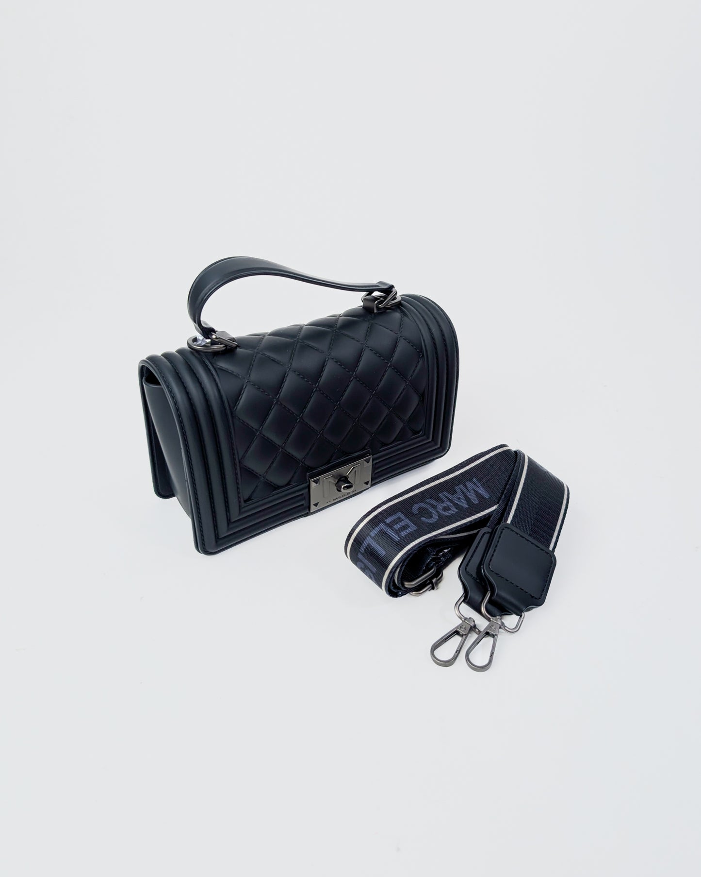 AI25 Marc Ellis Borsa FLAT SQUARE S BLACK / BRUSH CDF