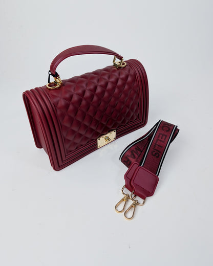 AI25 Marc Ellis Borsa FLAT SQUARE M RED DAHLIA / LIGHT GOLD