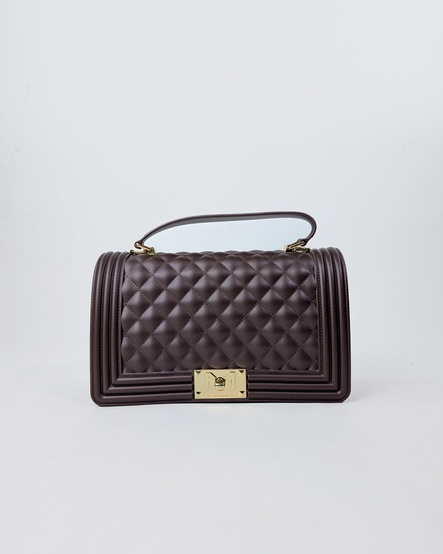 AI25 Marc Ellis Borsa FLAT SQUARE M COCOA / LIGHT GOLD