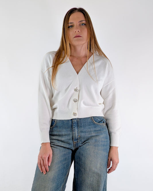 AI25 Vicolo Cardigan 77038F Panna