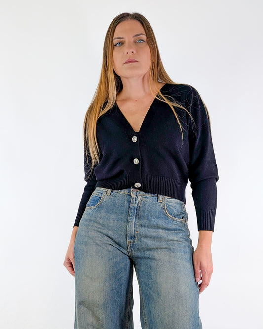 AI25 Vicolo Cardigan 77038F Nero