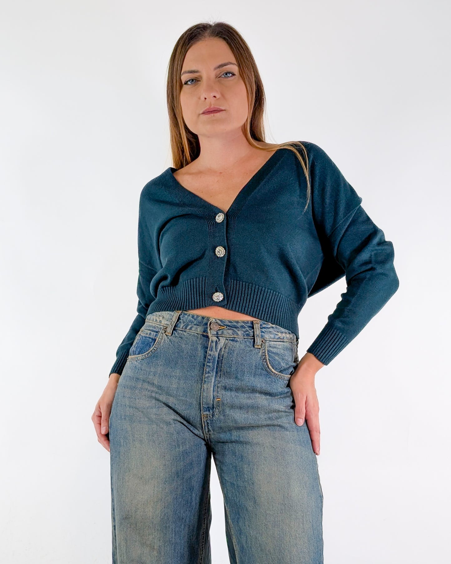 AI25 Vicolo Cardigan 77038F Verde