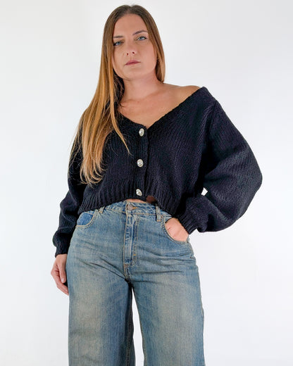 AI25 Have One Cardigan JIT-P021 Nero