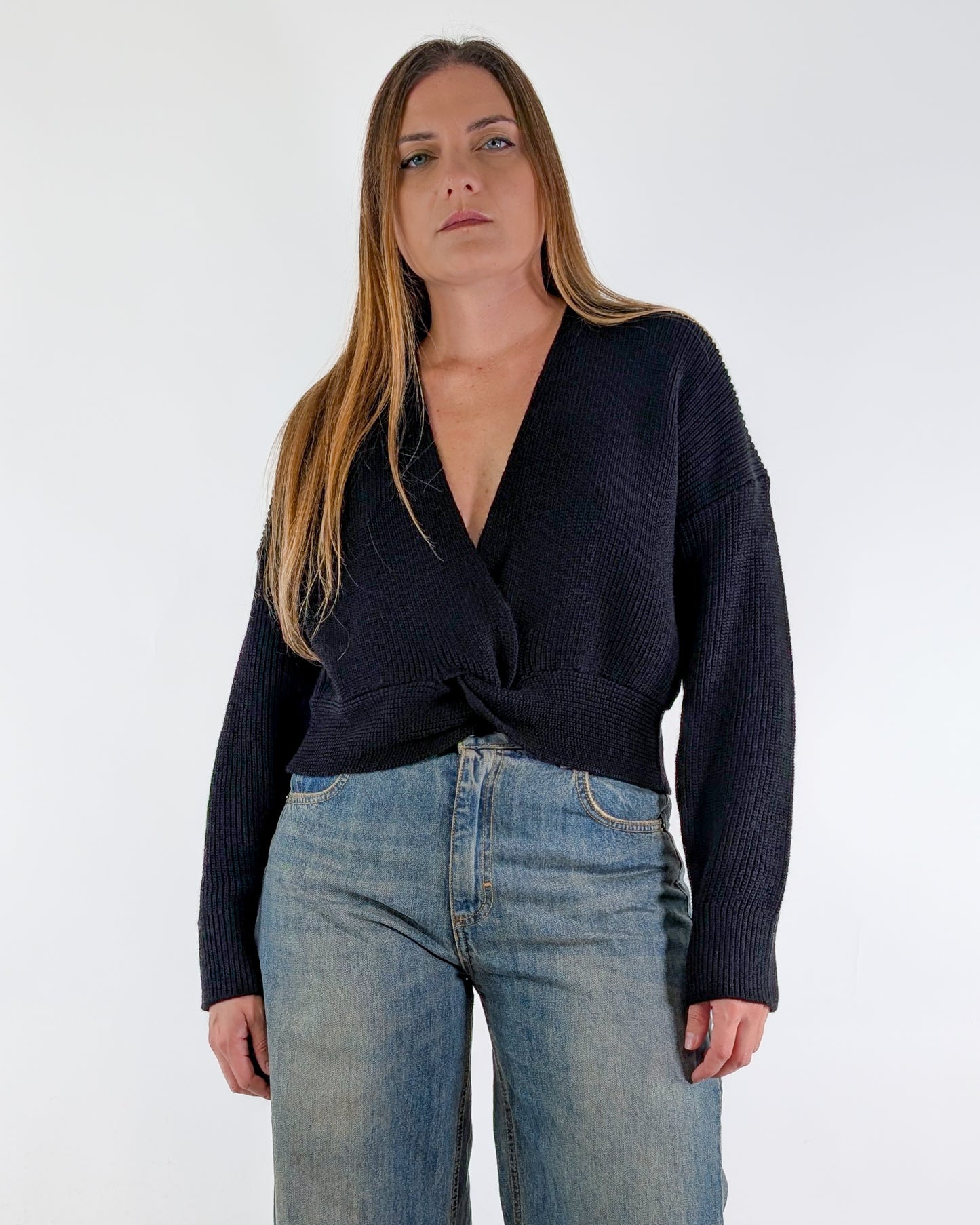 AI25 Have One Cardigan MFP-P157 Nero