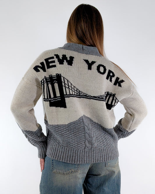 AI25 Susy Mix Cardigan AI25163 Grigio